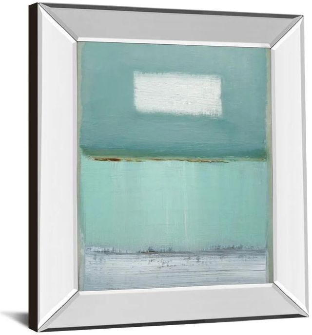 Classy Art Azure 1 by Caroline Gold Mirror Framed Wall Art-1