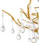 A & B Home Brass/Clear Chandelier with Droplet Design-5