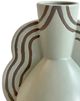 TOV Furniture Earthenware Sage Green Ceramic Line Art Wavy Vase-2
