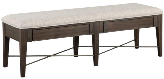 Magnussen Home® Westley Falls Baja Fog/Graphite Upholstered Bench-0
