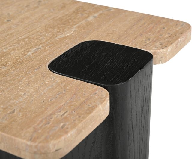 Meridian Furniture Ravenna Natural End Table with Black Base-4