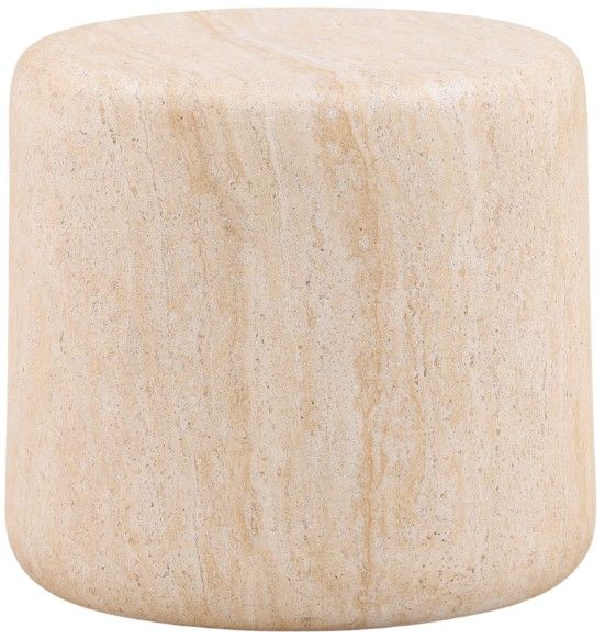 Dovetail Furniture Lessard Faux Travertine Concrete Outdoor Side Table-0