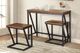 Titus Furniture T-3565- Distressed Walnut Breakfast Table with Black Metal Base -1