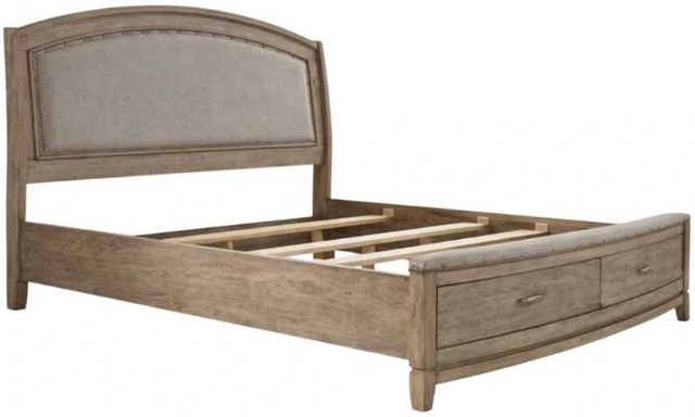 Liberty Furniture Avalon 4-Piece Burnished Beige Queen Upholstered Bedroom Set  -2