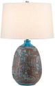 Currey & Company Zelda Aged Blue/Antique Brown/Off-White Table Lamp-0