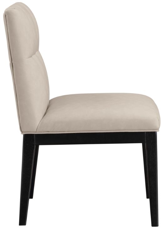 Meridian Furniture Adrian Taupe/Black Leather Upholstered Dining Side Chair-2