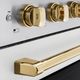 ZLINE Autograph Edition Paramount 36" Satin Stainless Steel Pro Style Induction Range with White Matte Door & Polished Gold Accents-4