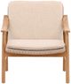Dovetail Furniture Wembley Beige/Natural Fabric/Wicker/Wooden Outdoor Occasional Chair-1