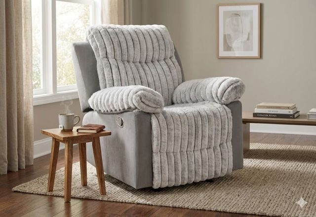 Global Furniture USA U6028 Gray Manual Glider Recliner-1