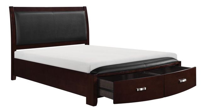Homelegance® Lyric Dark Espresso Sleigh Storage Bed-2