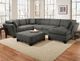 Corinthian Furniture Matrix Charcoal Ottoman-1