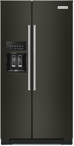 KitchenAid® 36 in. 22.6 Cu. Ft. Black Stainless Steel with PrintShield™ Finish Counter-Depth Side-by-Side Refrigerator