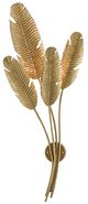 Currey & Company Tropical Contemporary Gold Leaf/Painted Contemporary Gold/French Black Wall Sconce-0