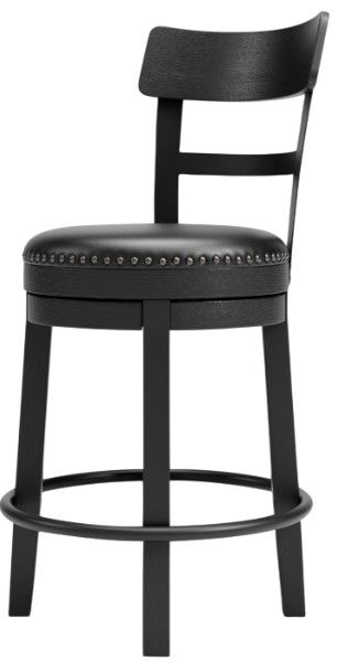 Signature Design by Ashley® Valebeck Black Upholstered Bar Stool-3