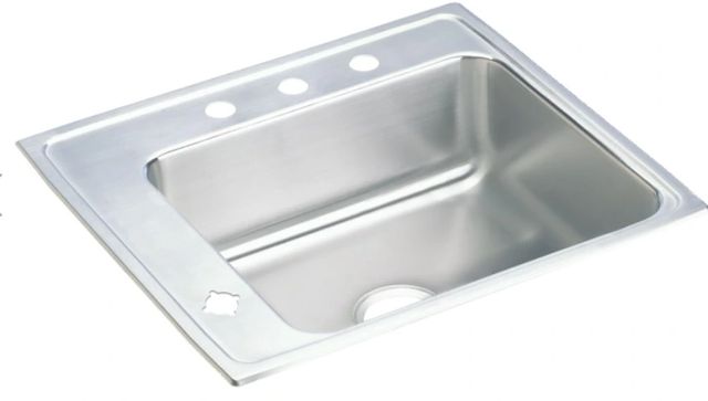 Elkay Lustertone® Classic Lustrous Satin Stainless Steel 22" x 20" x 8" 3-Hole Single Bowl Drop-in Classroom Sink-0