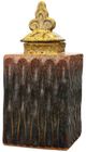 A & B Home Black/Yellow Lidded Jar -0