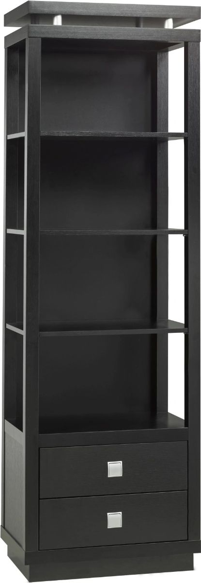 Brassex Inc. Black 4-Tier Entertainment Pier-0