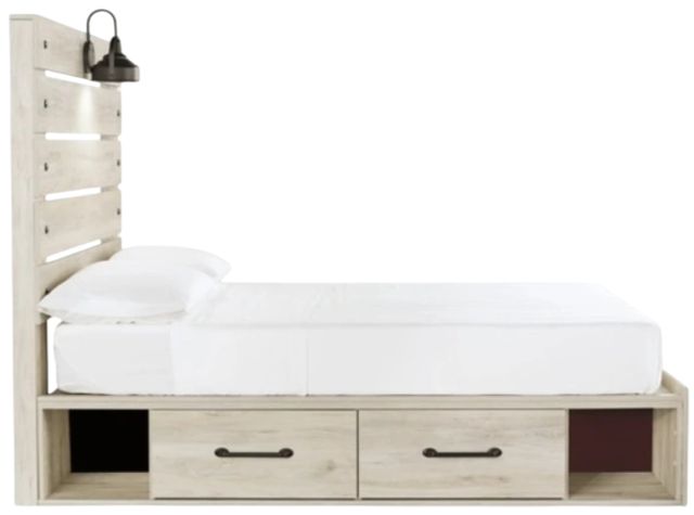 Signature Design by Ashley® Cambeck Whitewash Queen 2-Drawer Storage Panel Bed-3