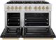 ZLINE Select Autograph Edition 48" Stainless Steel Convection Pro Style Gas Range with Black Matte Doors and Champagne Bronze Accents-1