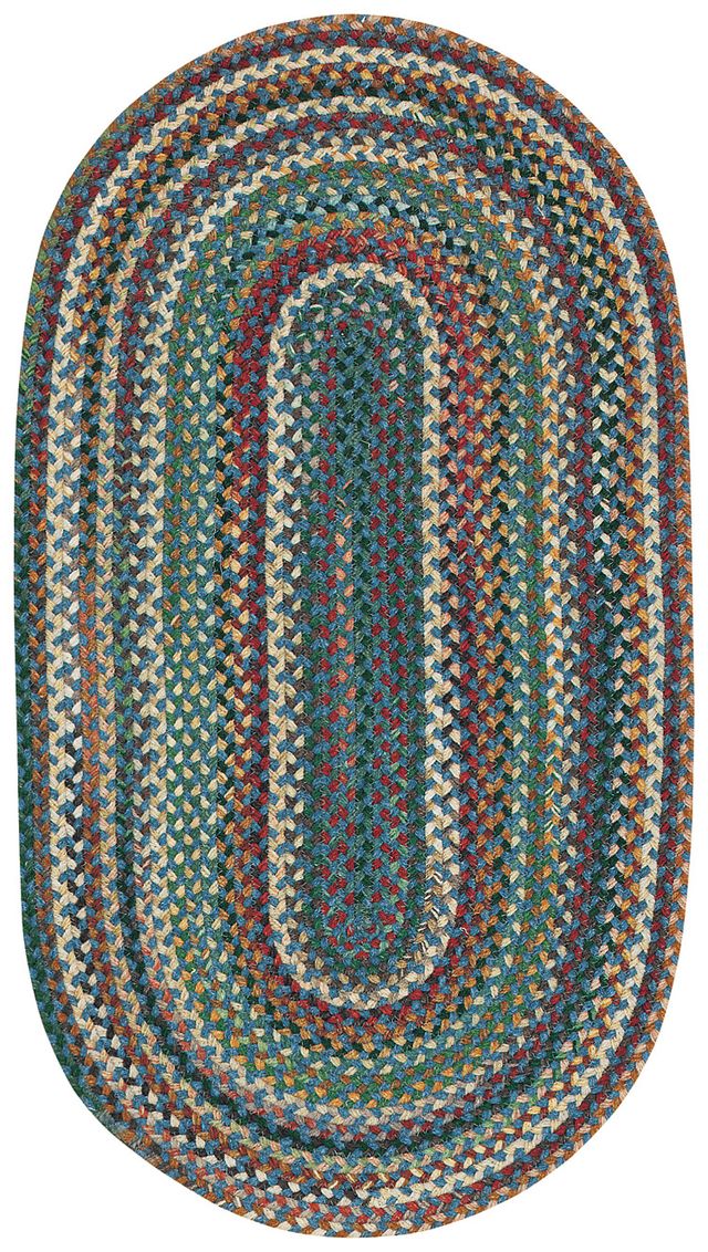 Capel Rugs Bear Creek Deep Blue 8" x 28" Oval Stair Tred Rug
