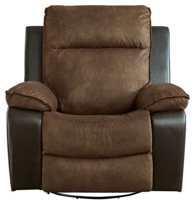 Signature Design by Ashley® Woodsway Brown Swivel Glider Recliner-0