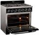 Unique® Appliances Classic Retro 36" Midnight Black Pro Style Gas Range-4