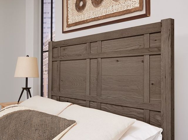 Artisan & Post by Vaughan-Bassett Driftwood Gray Architectural Queen Panel Bed-2