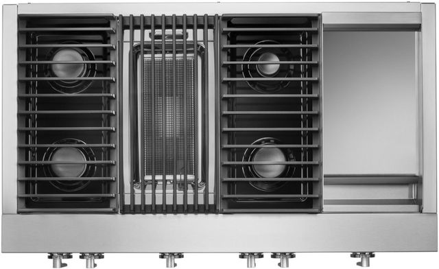JennAir® NOIR™ 48" Stainless Steel Natural Gas Rangetop-2