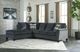 Signature Design by Ashley® Abinger 2-Piece Smoke Left-Arm Facing Sofa Sleeper Sectional with Chaise-3