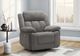 Monarch Specialties Inc. Light Grey Oversized Upholstered Power Swivel Glider Reclining Chair with USB Ports-1