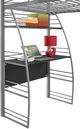 dhp furniture® Sage Studio Silver Twin Metal Loft Bed with Integrated Desk and Shelves-3