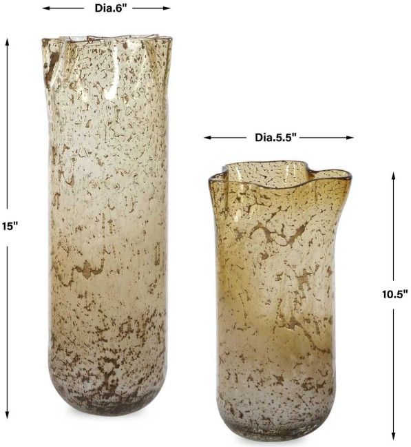 Uttermost® Rhine 2-Piece Warm Umber Vase Set-2
