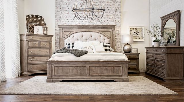 Steve Silver Co. Highland Park 4-Piece Waxed Driftwood Queen Bedroom Set-1