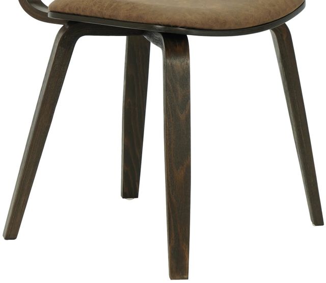 Armen Living Jaguar 4-Piece Espresso/Vintage Dark Brown Dining Chair Set-4
