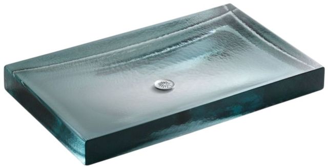 Kohler Antilia® Ice 28.75" Rectangular Vessel Bathroom Sink, No Overflow-0