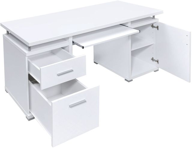 Coaster® Tracy White 2-Drawer Computer Desk-1