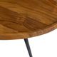 A & B Home Natural Brown Oval Coffee Table with Black Iron Legs-2