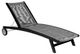 Armen Living Chateau Charcoal/Light Eucalyptus Outdoor Patio Adjustable Chaise Lounge Chair-0