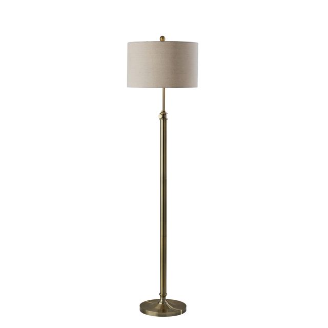 Adesso® Barton Antique Brass Floor Lamp-0
