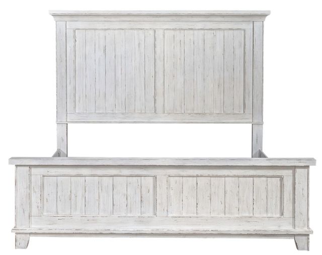 Liberty Furniture River Place Riverstone White Queen Panel Bed-2