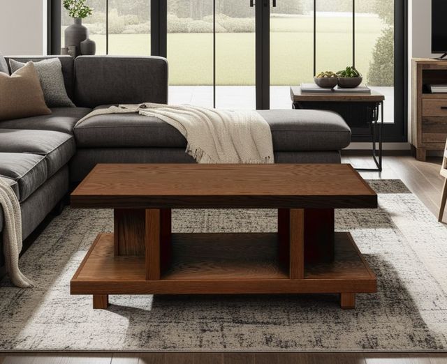 Legends Home Laurel Canyon Bourbon Oak Coffee Table-1