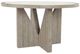 Classic Home Vincent White 55" Round Dining Table with Distressed Gray Base-0