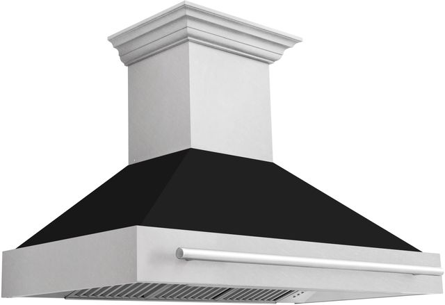 ZLINE 48" Black Matte Wall Mounted Range Hood-0