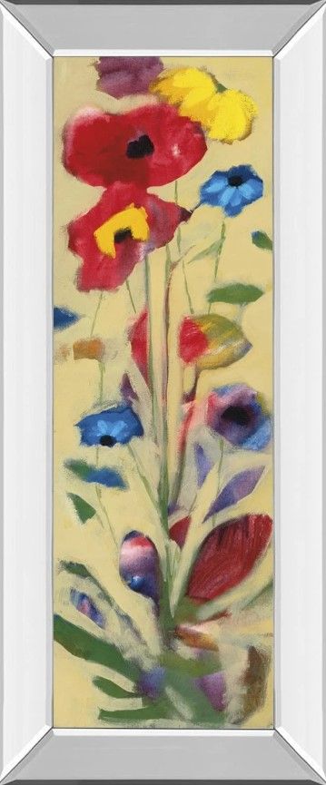 Classy Art Wildflower I by Jennifer Zybala Mirror Framed Wall Art-0