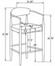 Coaster® Tina 2-Piece Beige/Black Upholstered Counter Stool Set-2