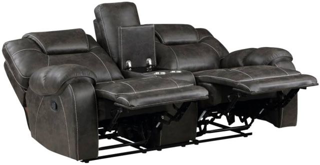 Homelegance® Gainesville Chocolate Manual Double Reclining Loveseat-2