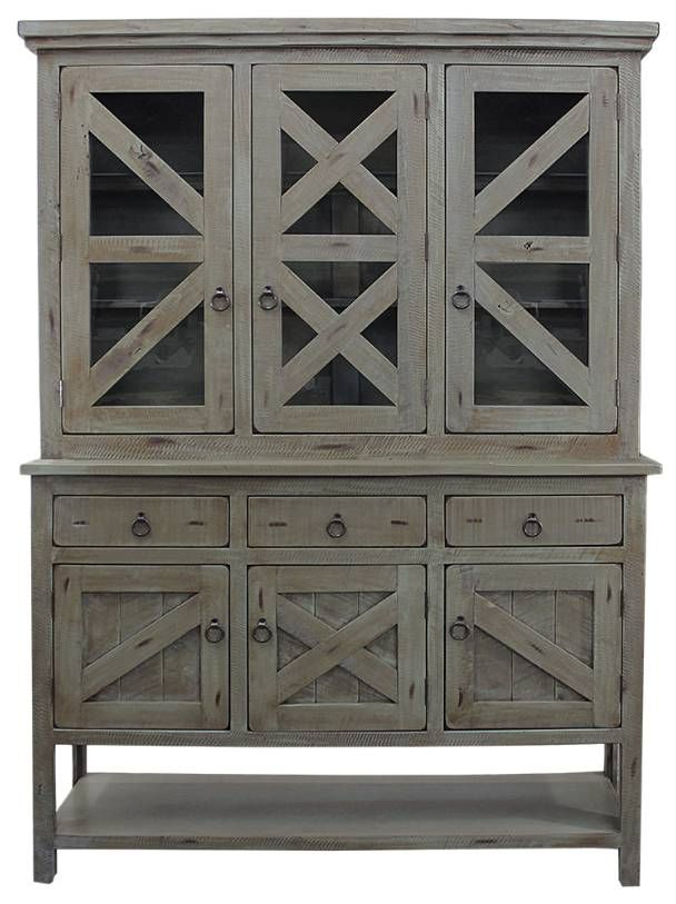American Heartland Manufacturing Rustic 57" Buffet Hutch and Base-1