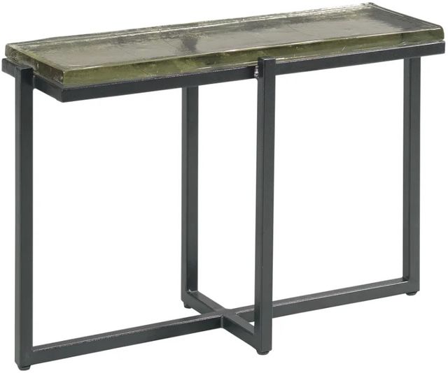Hammary® Hidden Treasures Gray Altar Glass Top Accent Table with Black Base-0