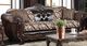 Furniture of America® Quirino 2-Piece Light Brown/Dark Brown Sofa and Loveseat Set-1