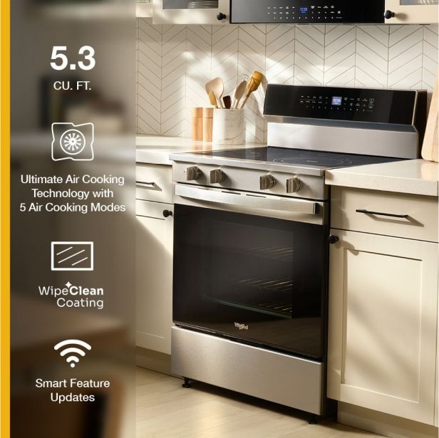 Whirlpool® 30" Fingerprint Resistant Stainless Steel Freestanding Electric Range -2
